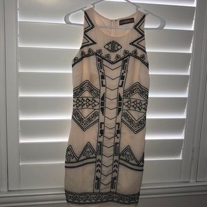 Cream Print Dress